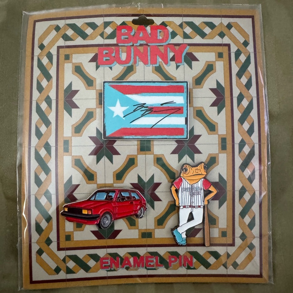 Bad Bunny Enamel Pin Set